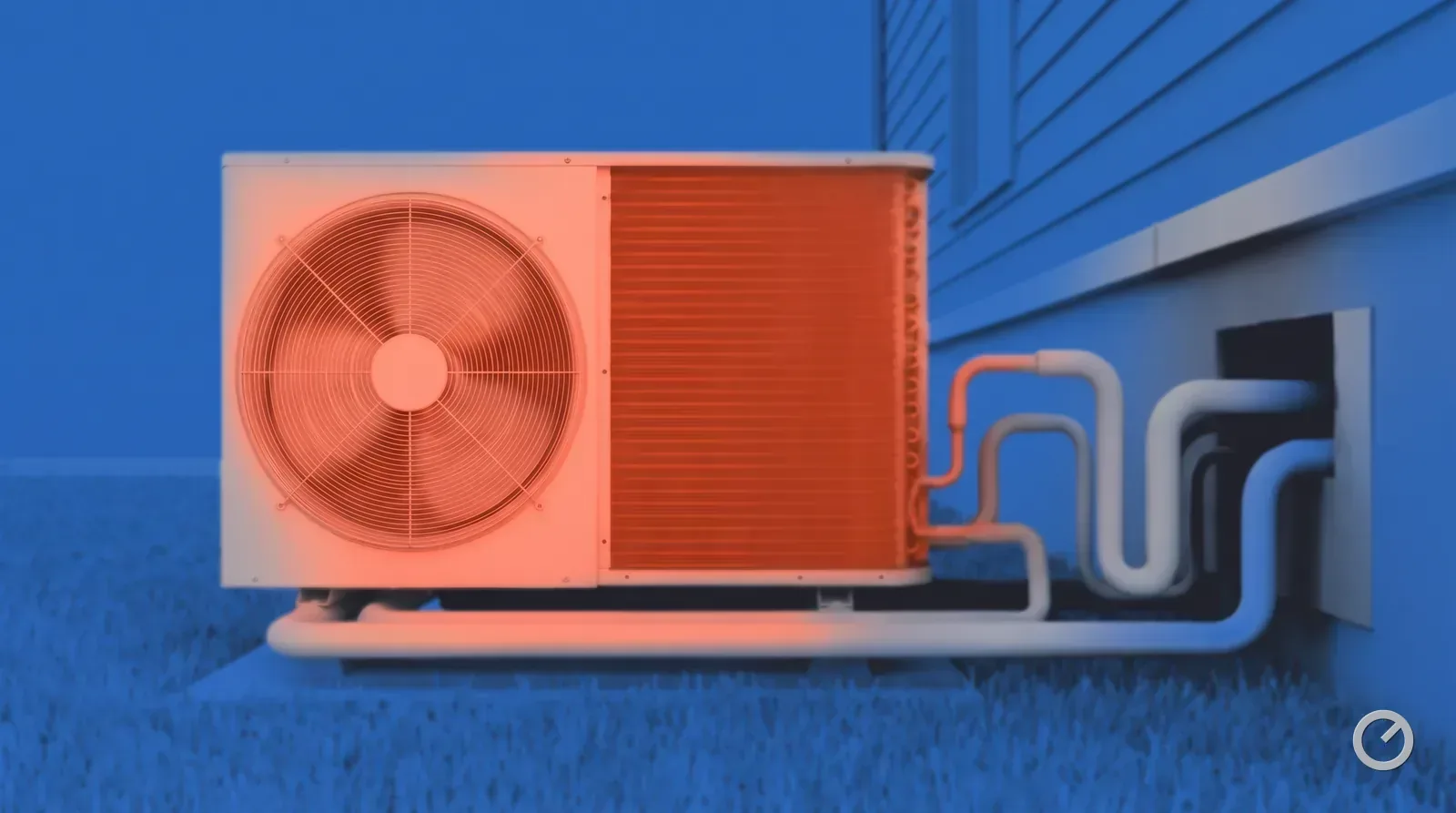 Thermal-toned outdoor condenser rejecting heat