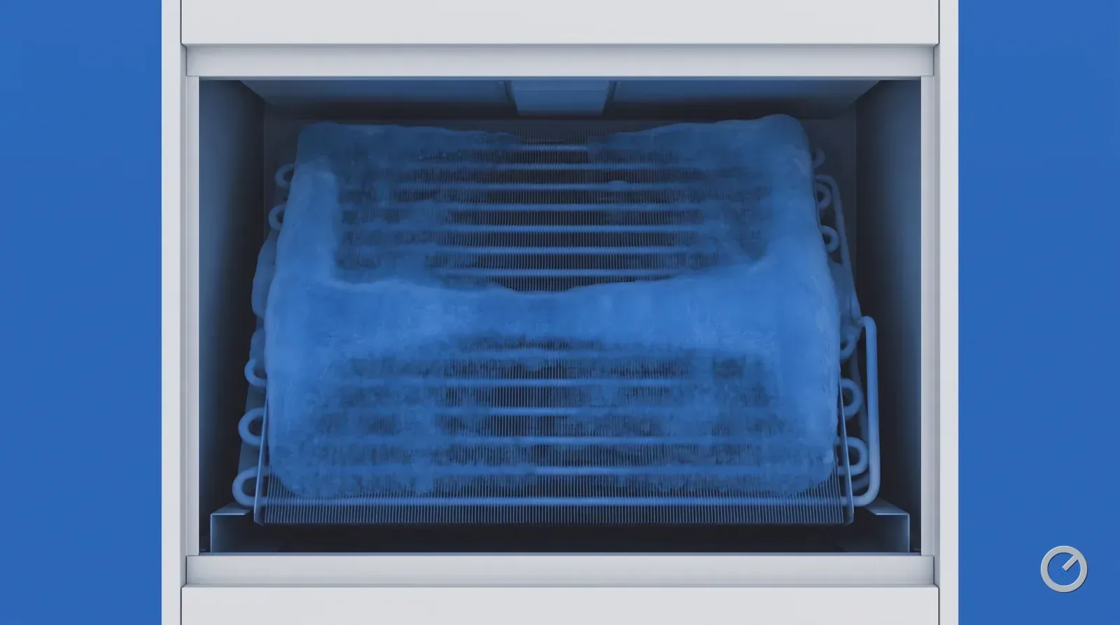 Thermal-toned iced evaporator coil