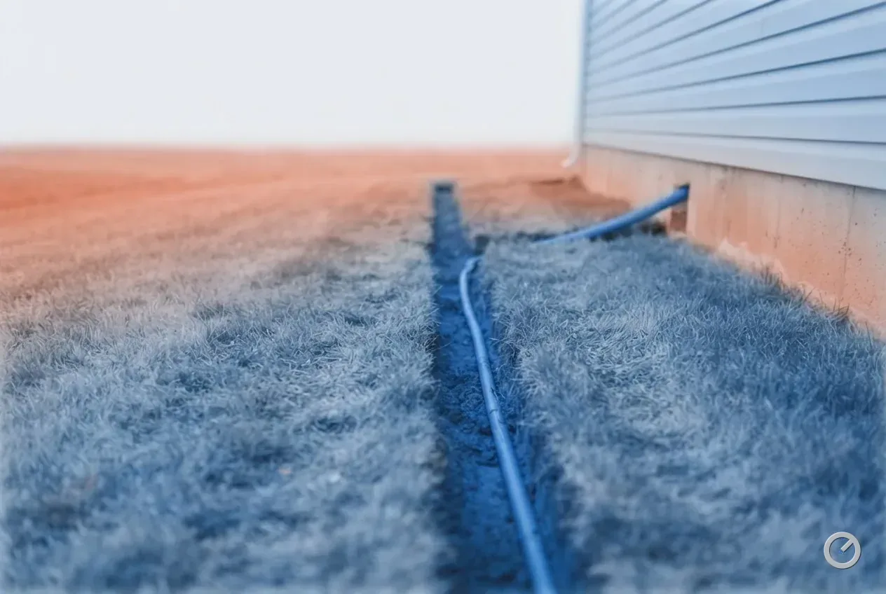 Thermal-toned line-set trench