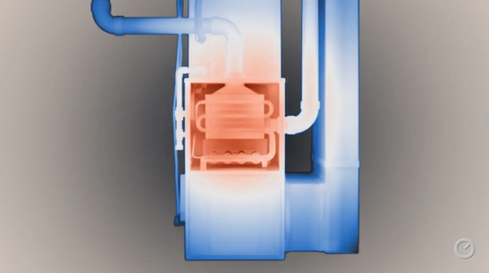 Thermal-toned condensing furnace with PVC venting