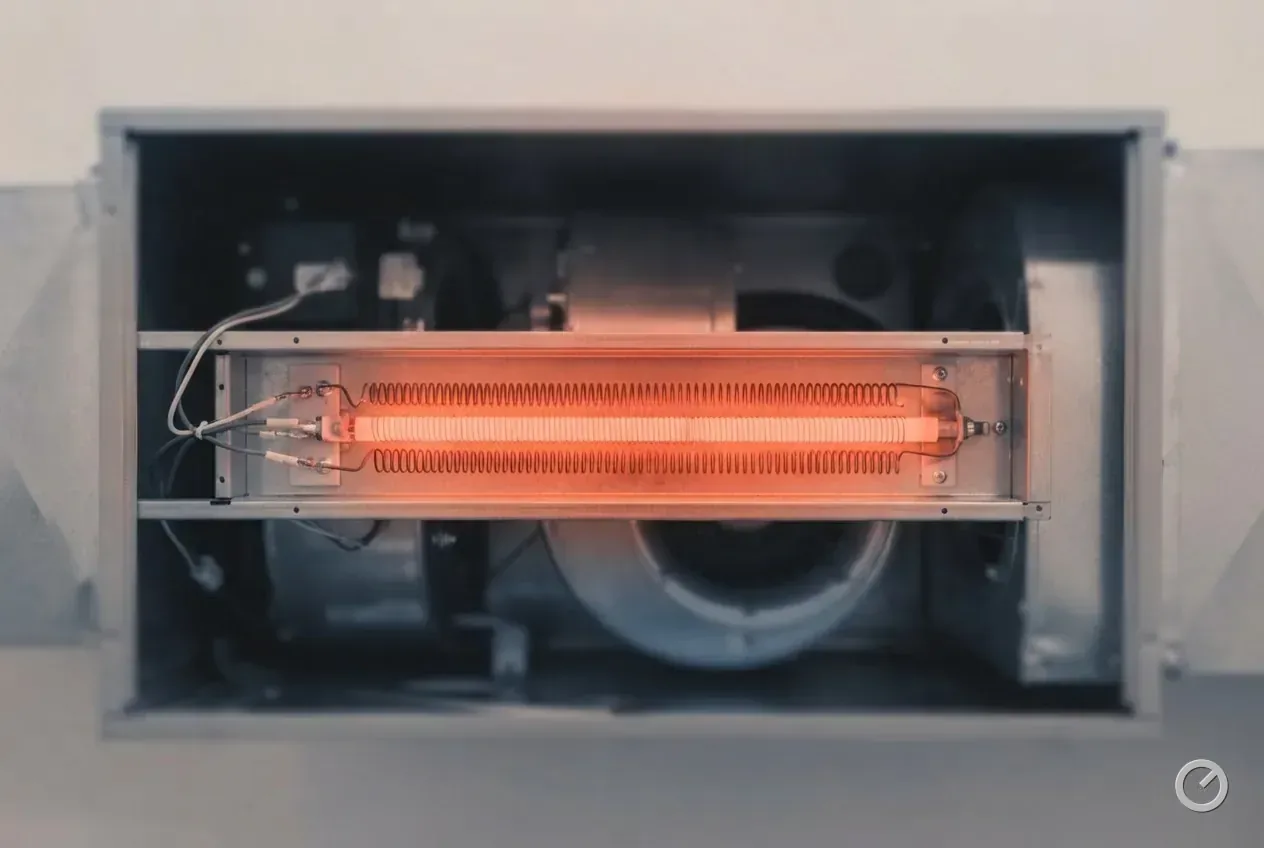 Thermal-toned electric heat strip in an air handler