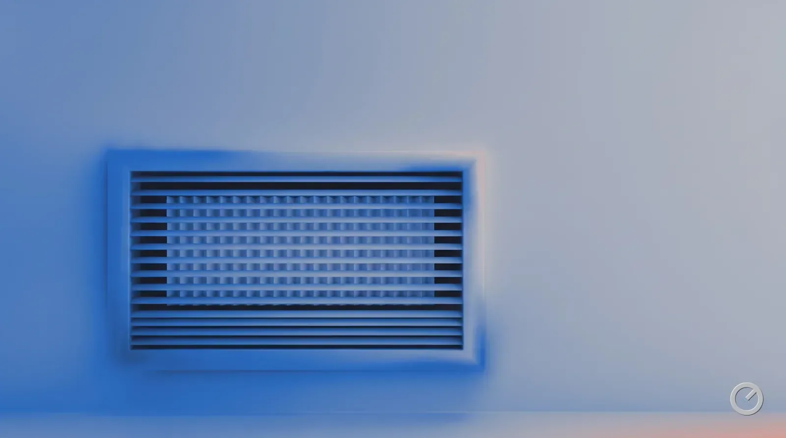 Thermal-toned return grille with a filter behind it