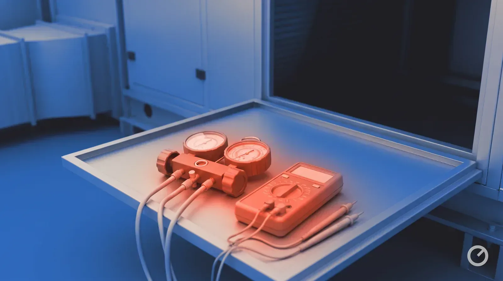 Thermal-toned service instruments on an air handler