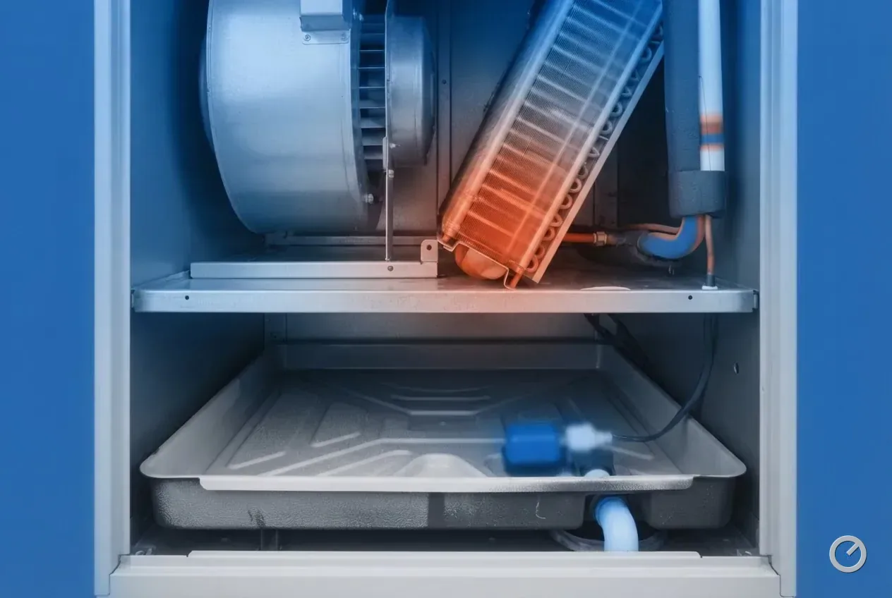 Thermal-toned condensate pan and float switch