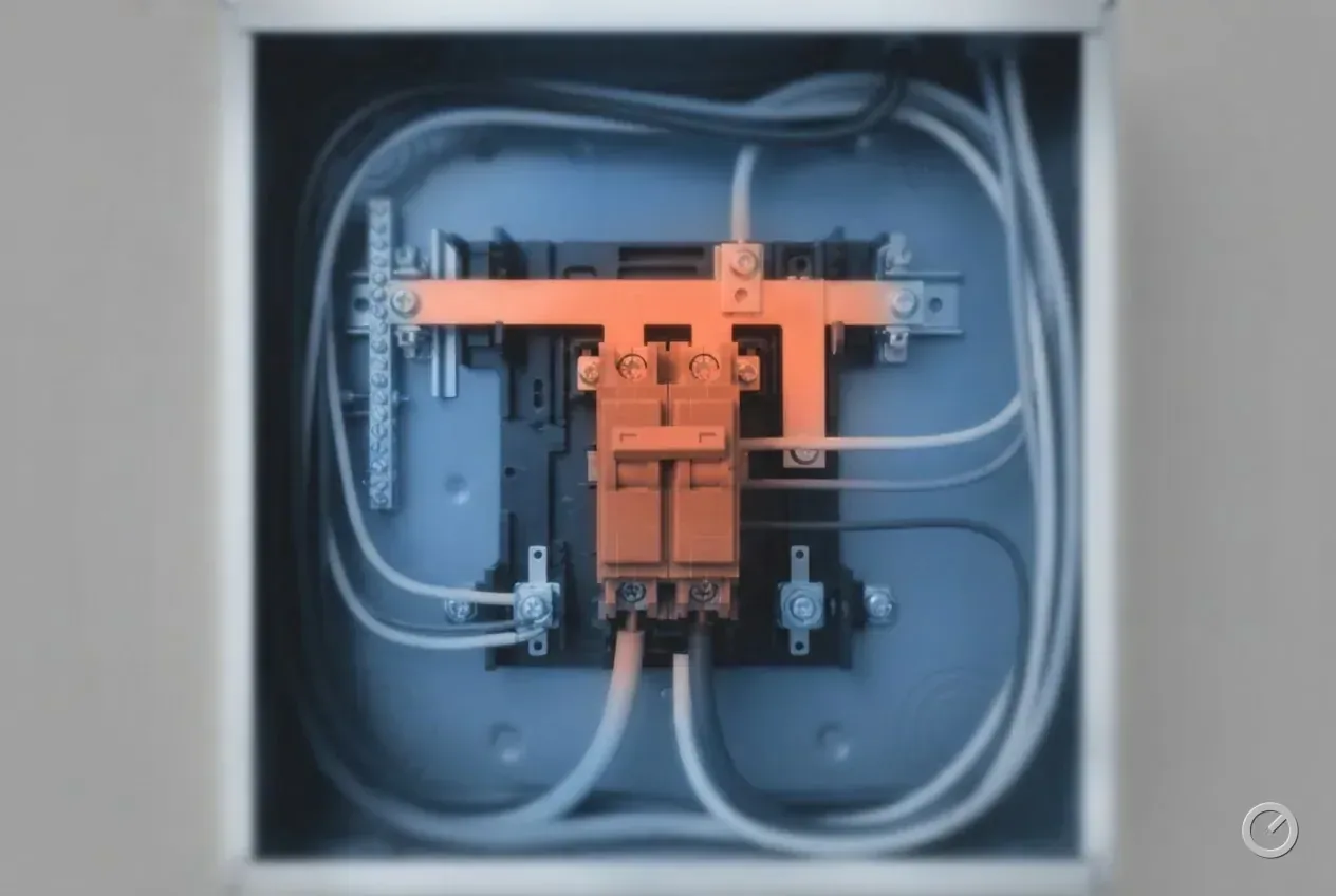 Thermal-toned electrical panel with a new breaker