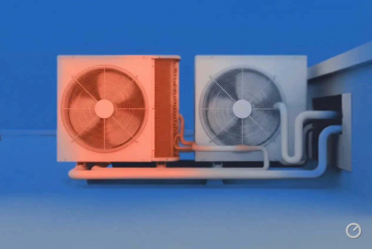 Thermal-toned pair of condensers rejecting different amounts of heat
